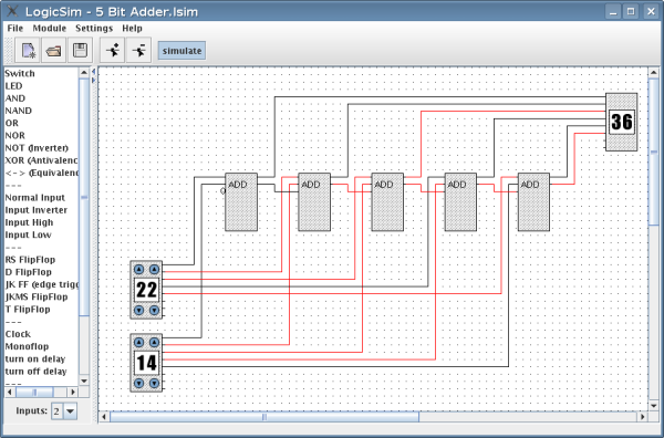 5 Bit Adder